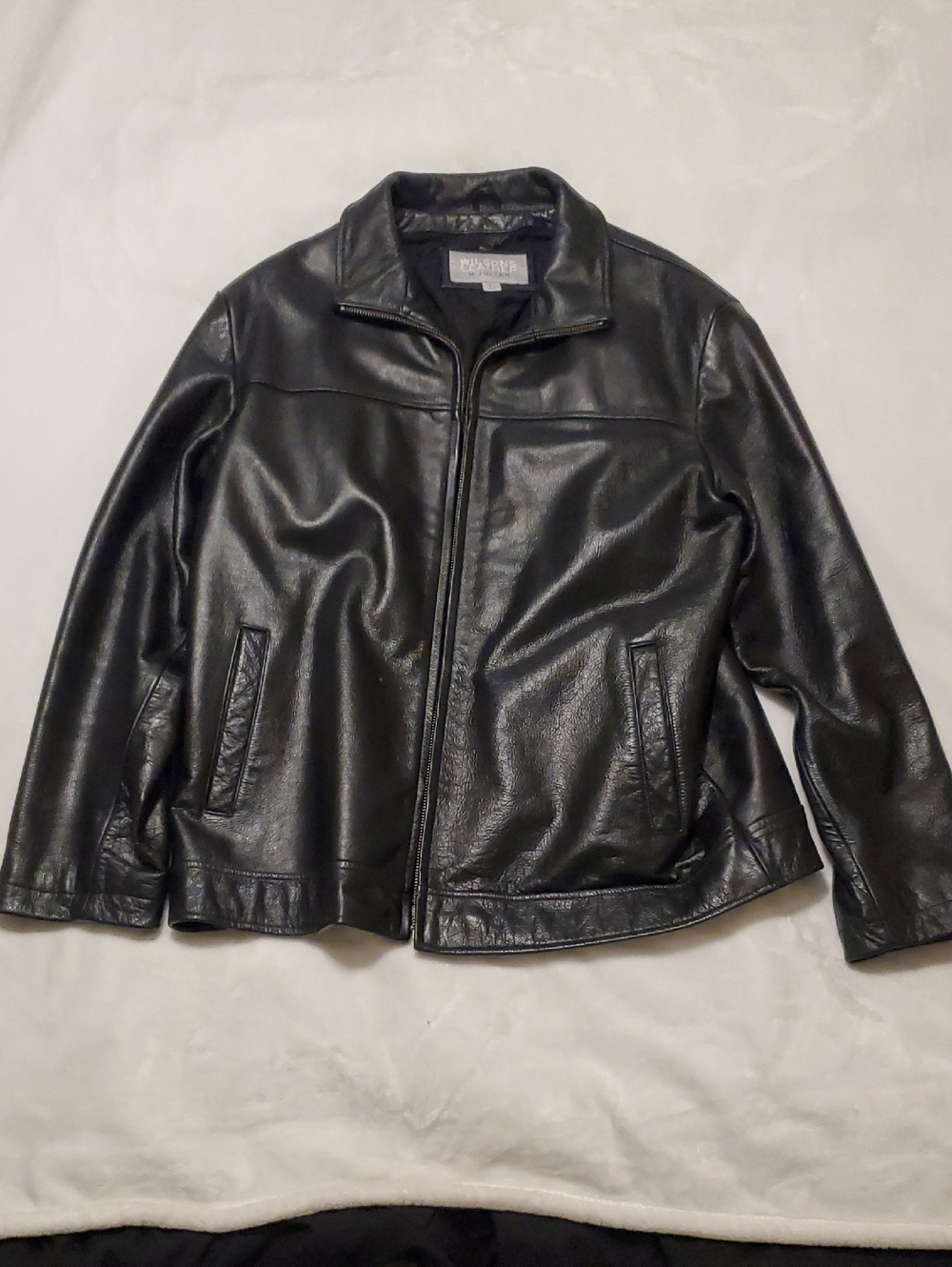 Wilsons Leather M. Julian Men's Black Leather Bomber Jacket